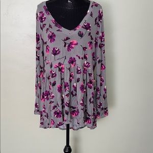 COPY - Gray floral tunic